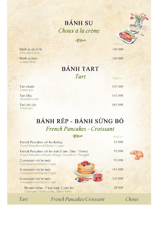 Bình An Village Resort Đà Lạt – MENU NƯỚC 2023