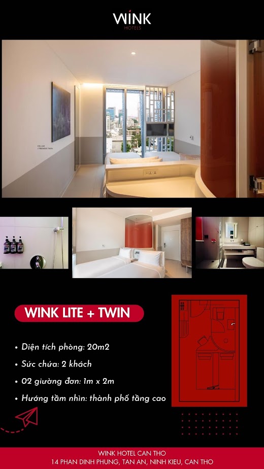 Wink Hotel Can Tho – .Wink Lite + Twin